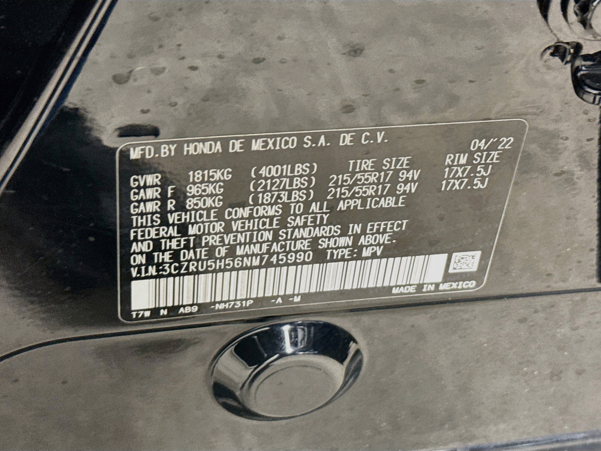 Used 2022 Honda HR-V EX image 38