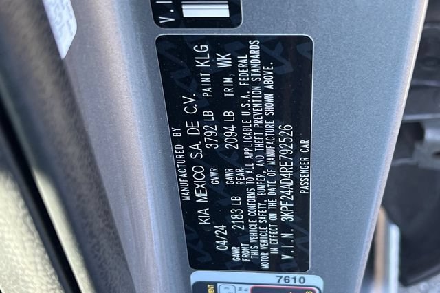 Certified 2024 Kia Forte LXS FWD image 34