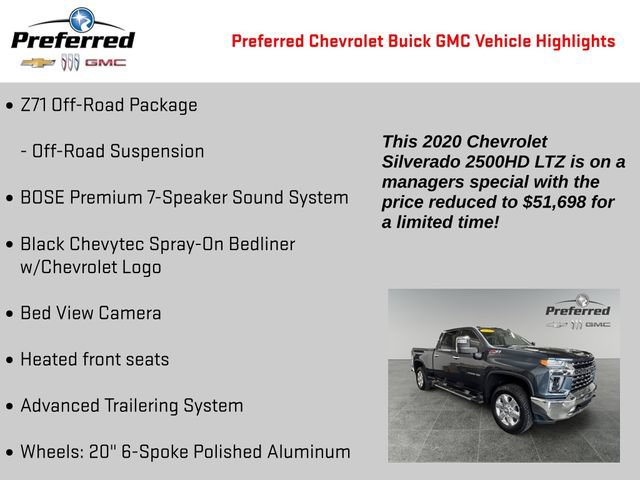 Certified 2020 Chevrolet Silverado 2500 LTZ w/ LTZ Plus Package AWD/4WD image 4