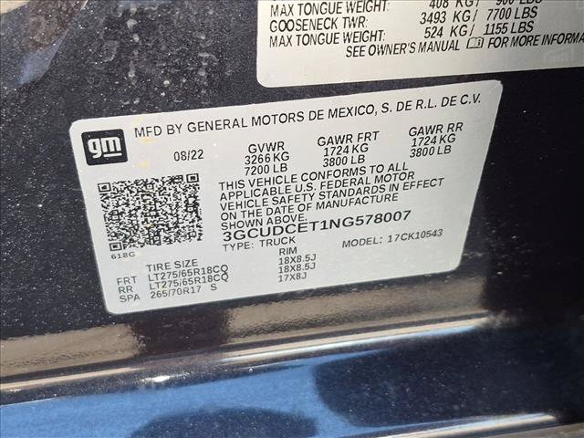 Used 2022 Chevrolet Silverado 1500 Custom Trail Boss w/ LPO, Dark Essentials Package AWD/4WD image 23