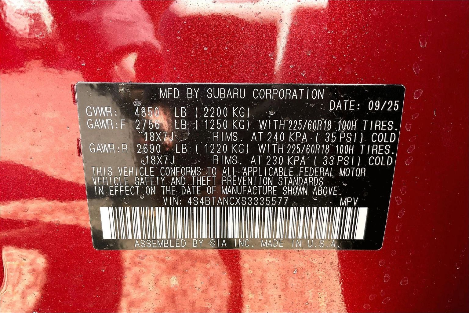 Certified 2025 Subaru Outback Limited image 32