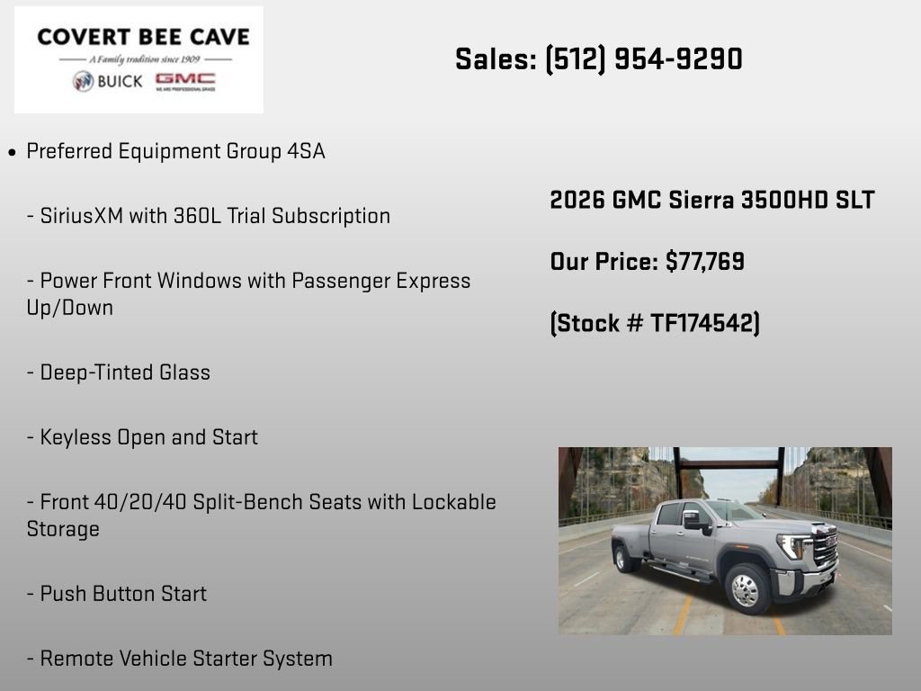 New 2026 GMC Sierra 3500 SLT w/ Texas SLT Premium Package image 6