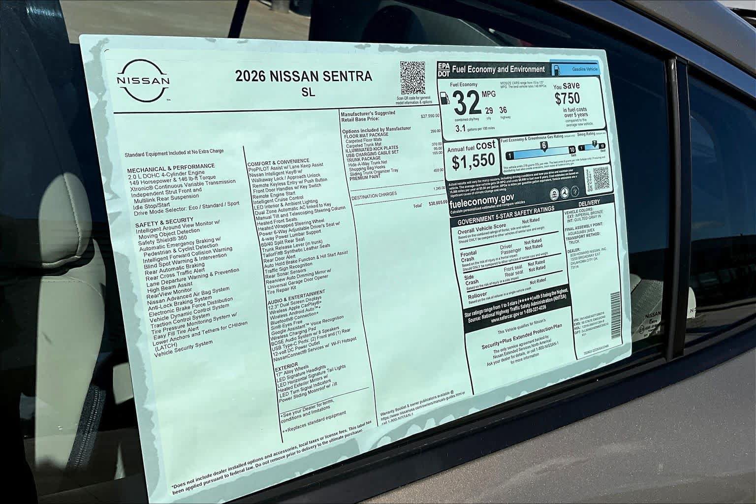 New 2026 Nissan Sentra SL FWD image 20