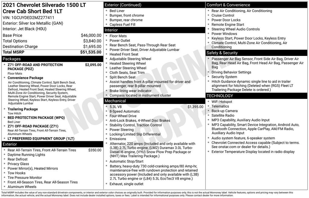 Used 2021 Chevrolet Silverado 1500 LT AWD/4WD image 48