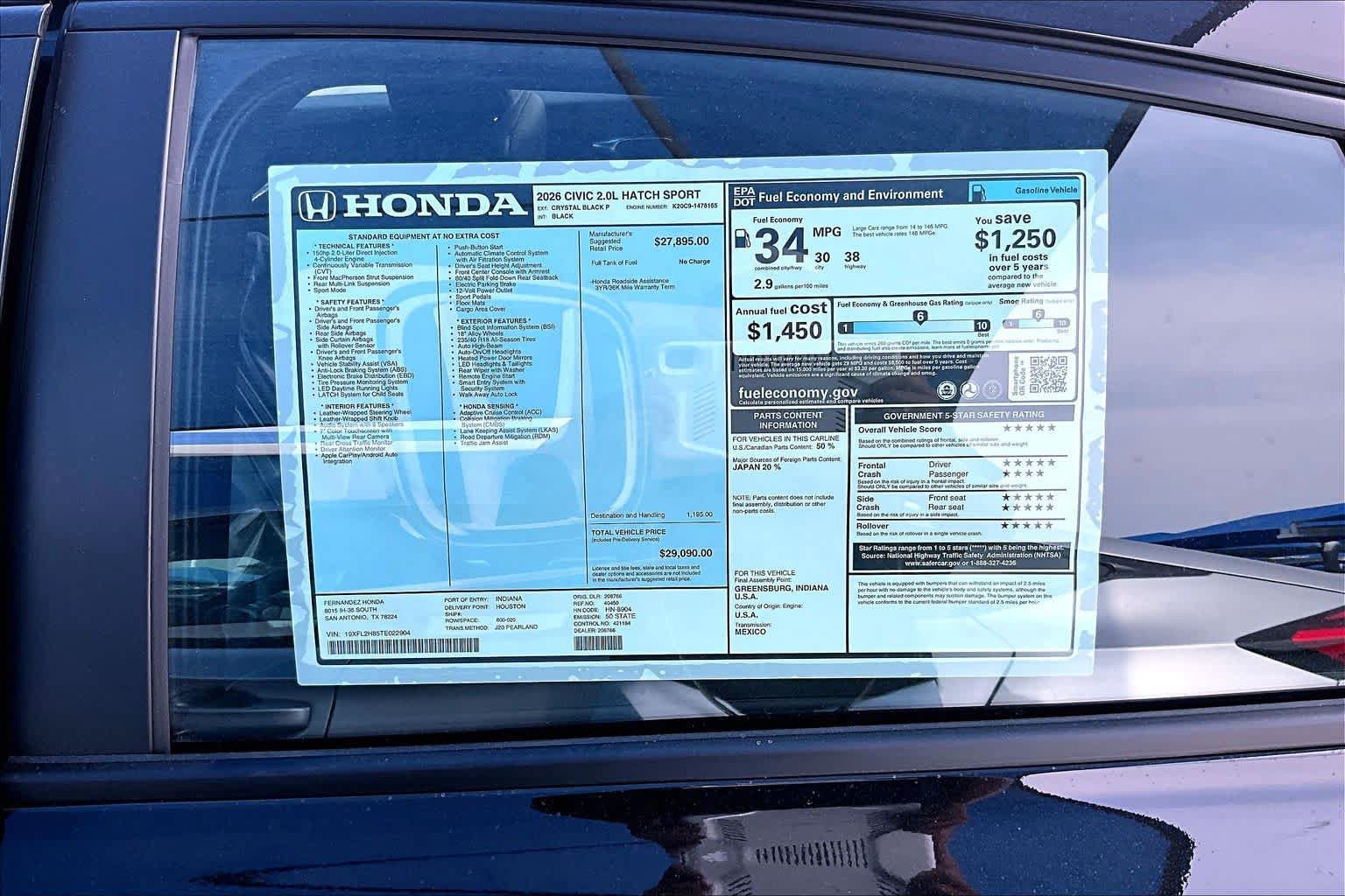 Used 2026 Honda Civic Sport image 18