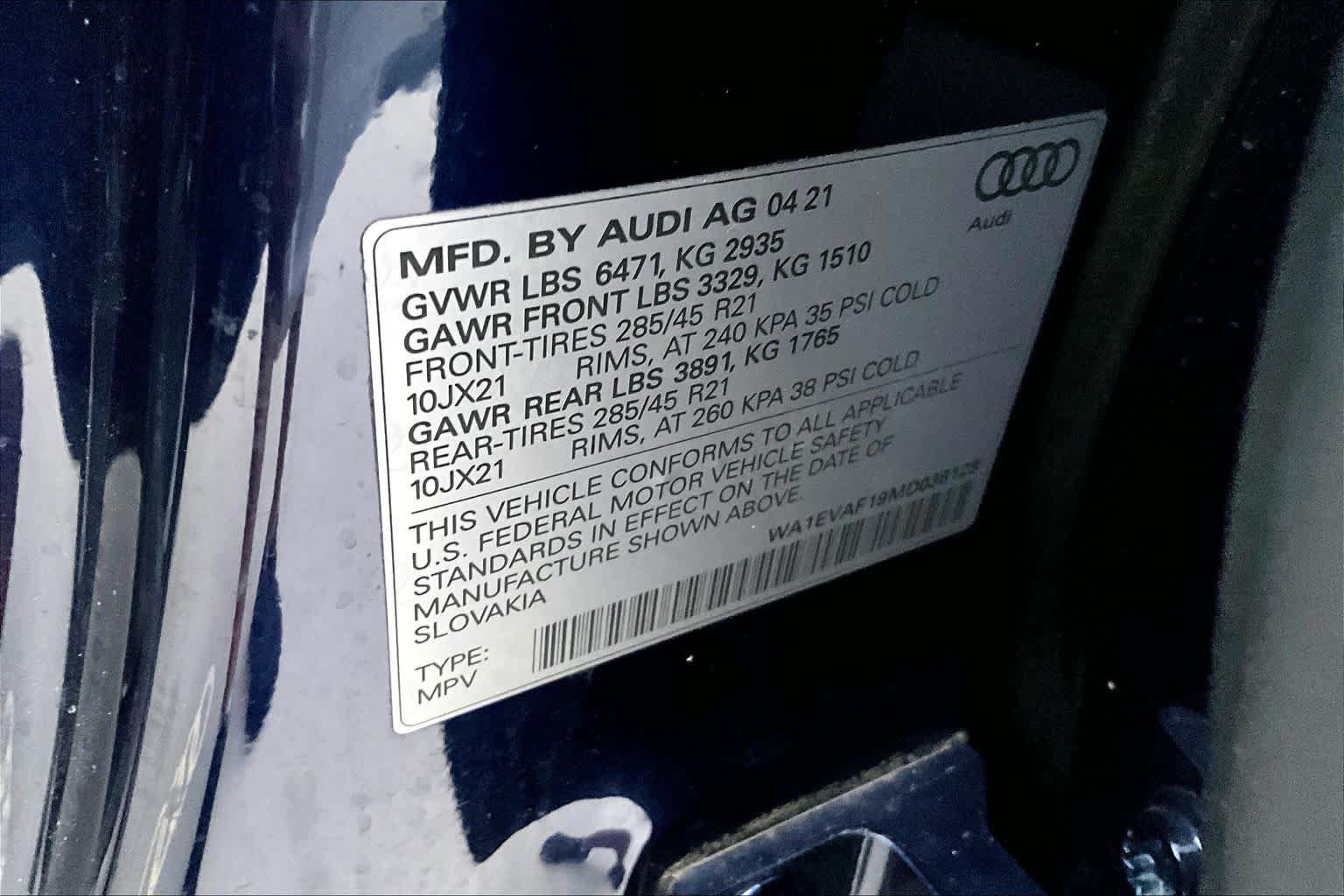 Used 2021 Audi Q8 Premium Plus w/ Premium Plus Package AWD/4WD image 34