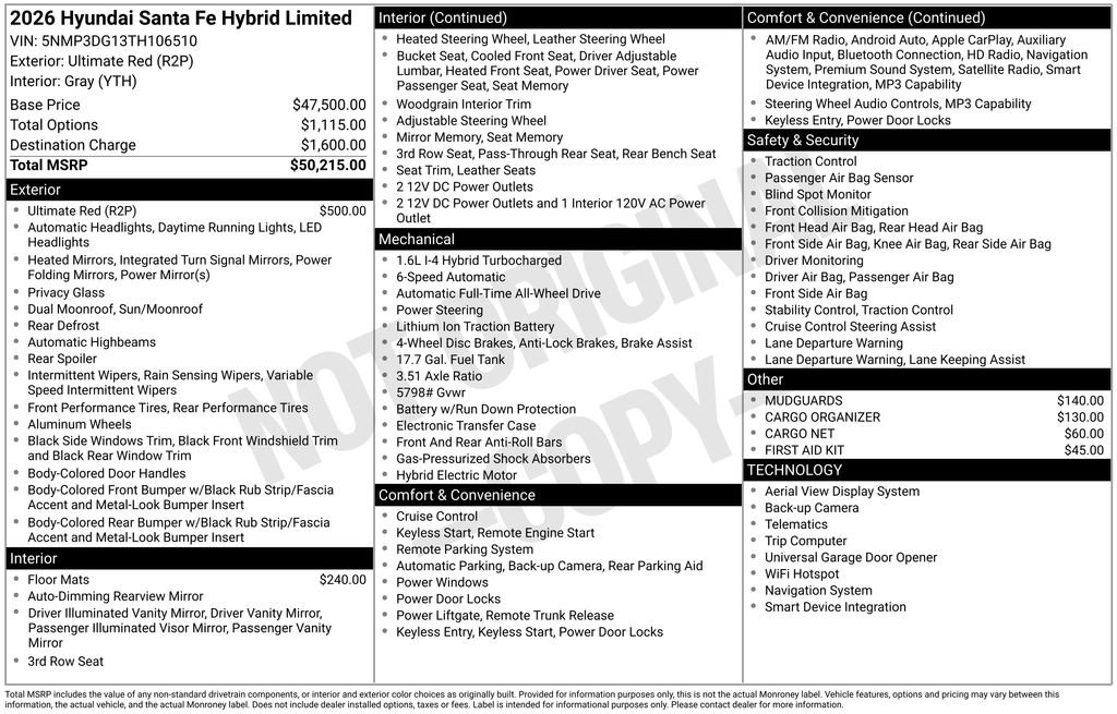 New 2026 Hyundai Santa Fe Limited image 6