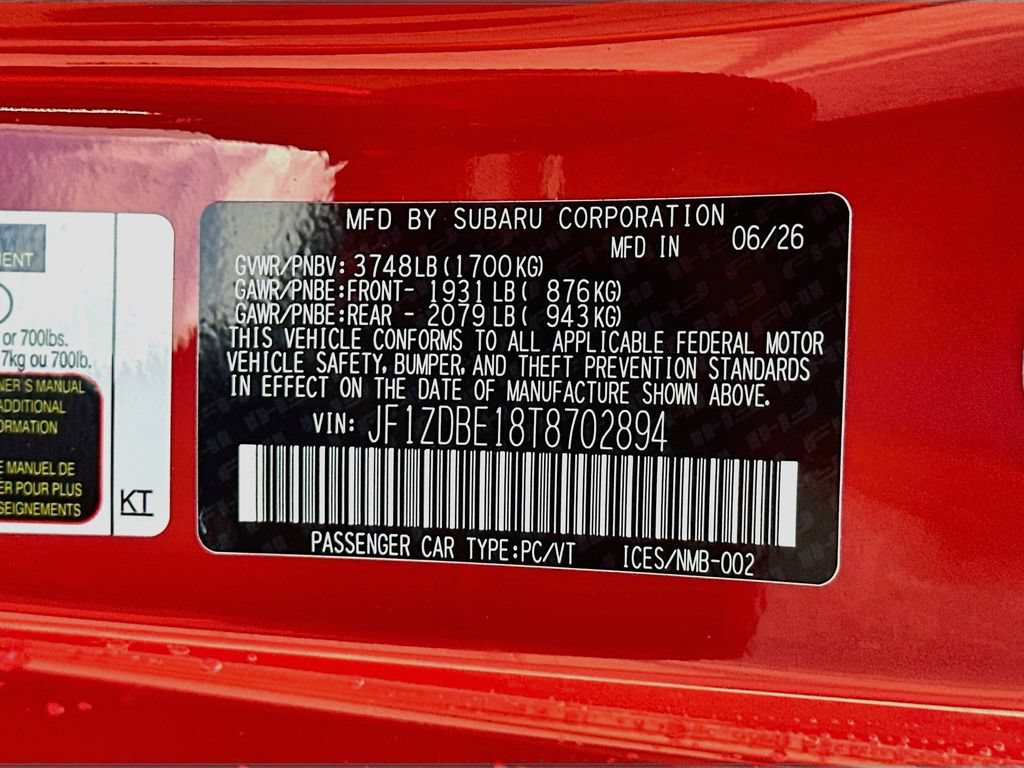 New 2026 Subaru BRZ Limited RWD image 25