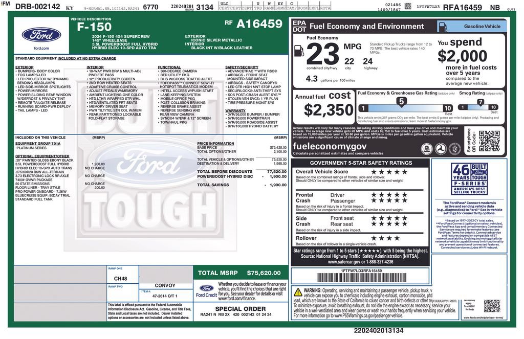 Used 2024 Ford F150 Platinum AWD/4WD image 26
