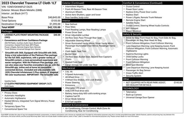 Used 2023 Chevrolet Traverse LT AWD/4WD image 33