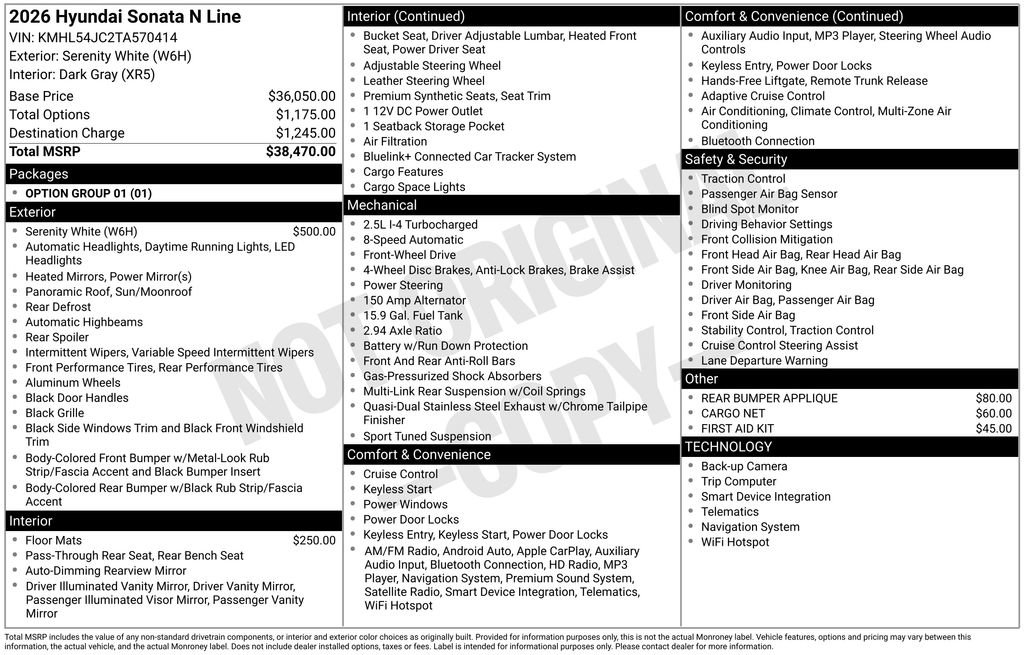 New 2026 Hyundai Sonata N Line image 6