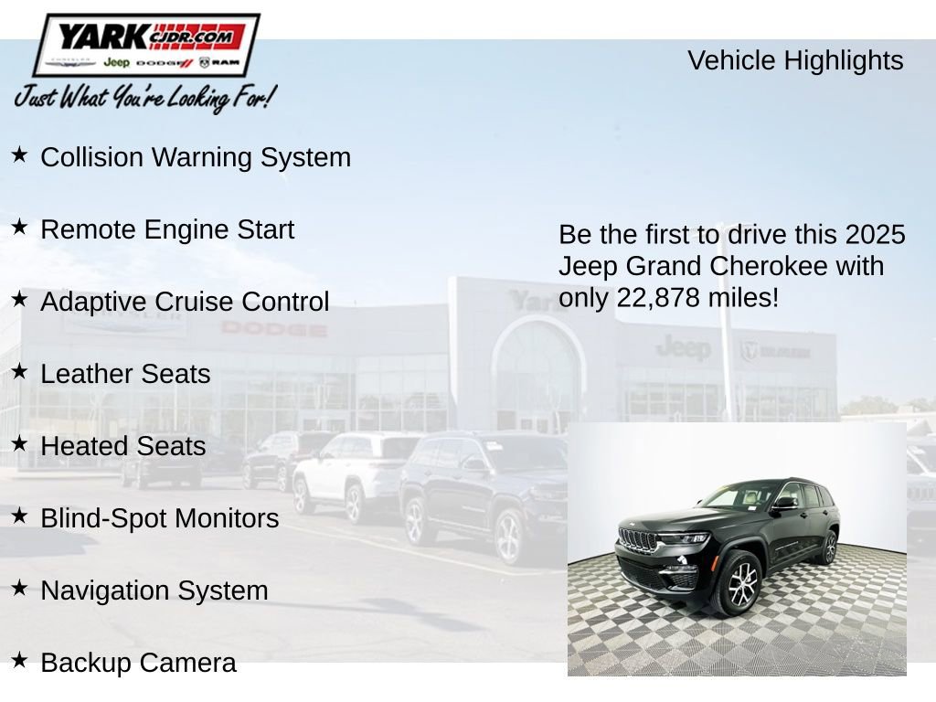 Certified 2025 Jeep Grand Cherokee Limited w/ Luxury Tech Group II image 13