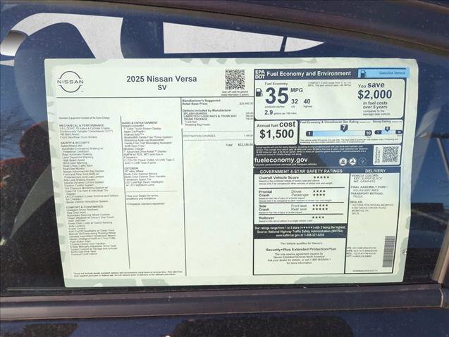 New 2025 Nissan Versa SV w/ Trunk Package image 20