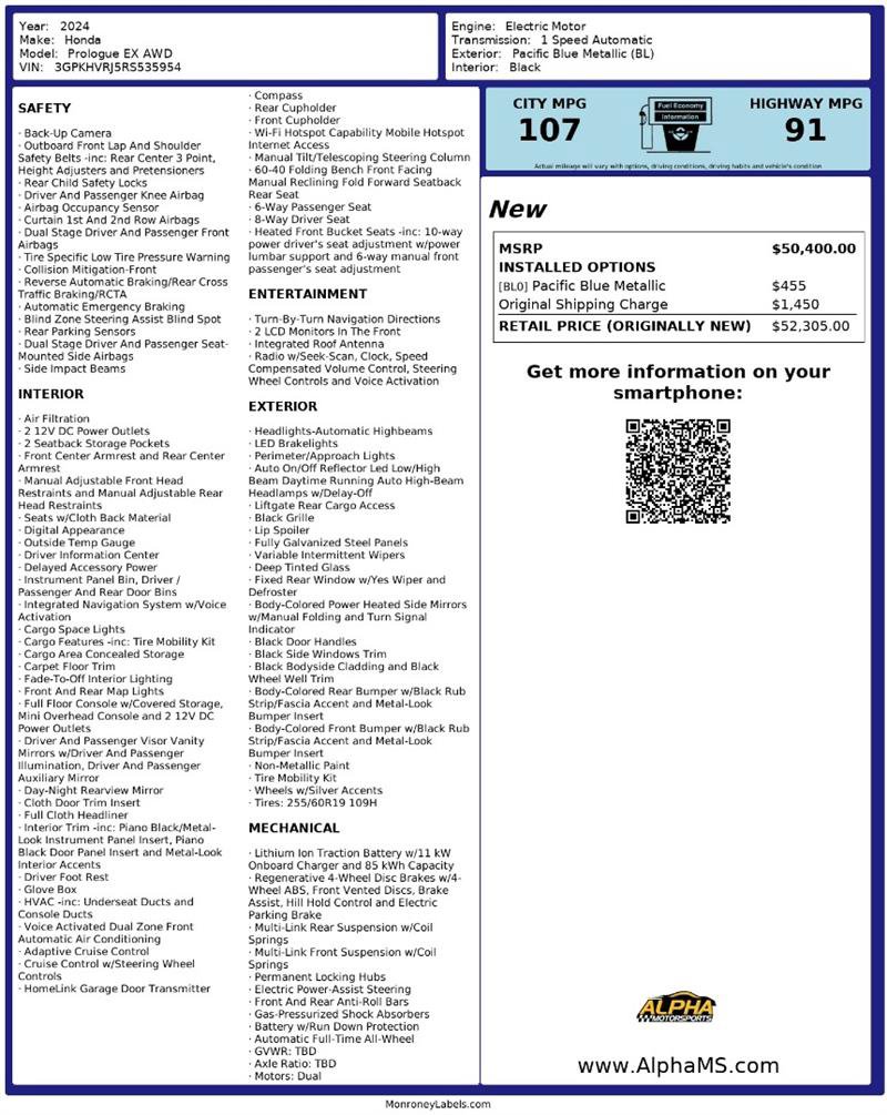 Used 2024 Honda Prologue EX image 3