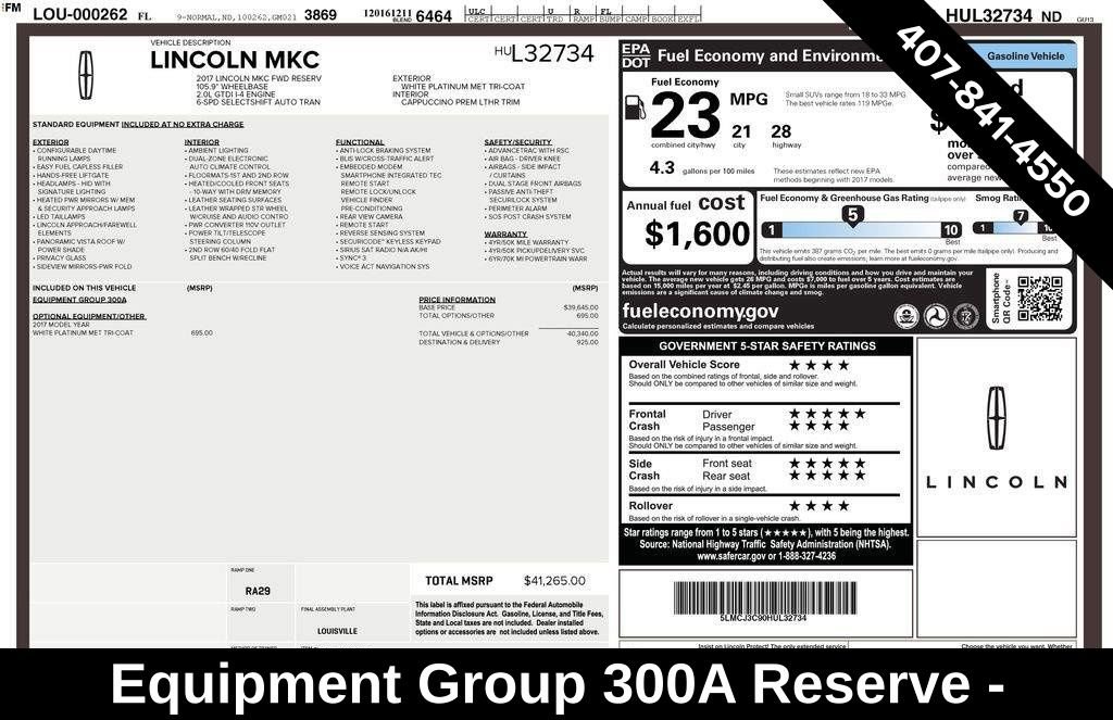 Used 2017 Lincoln MKC Reserve image 2