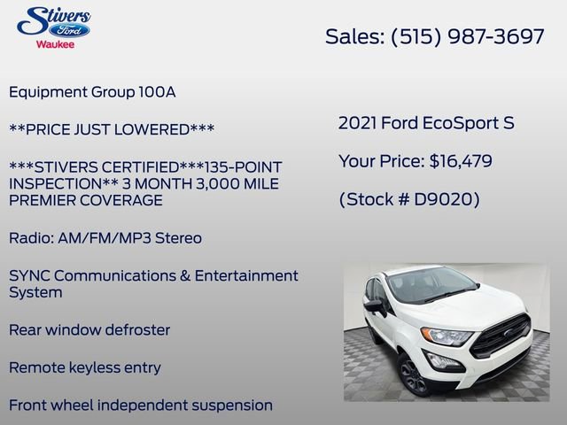 Used 2021 Ford EcoSport S AWD/4WD image 11