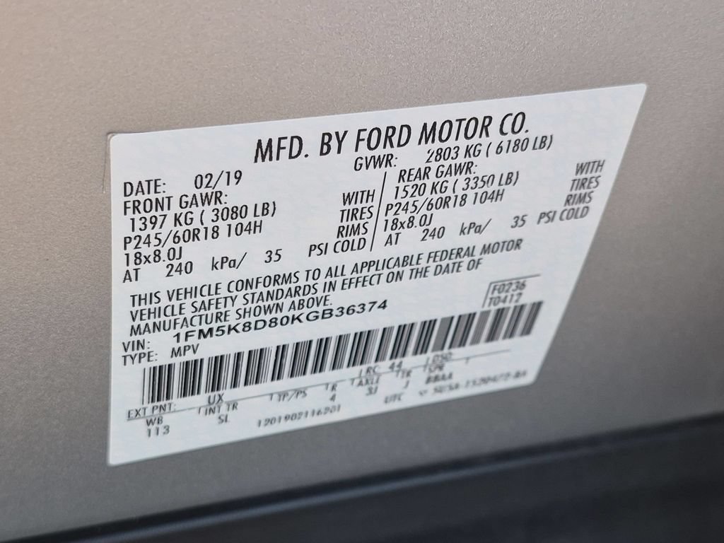 Used 2019 Ford Explorer XLT w/ Equipment Group 202A AWD/4WD image 26
