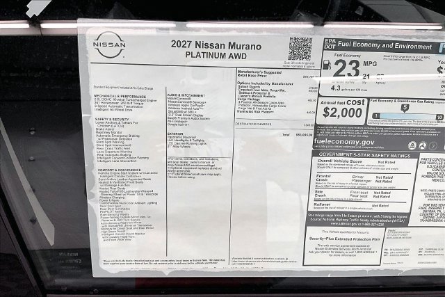 New 2027 Nissan Murano Platinum AWD/4WD image 37
