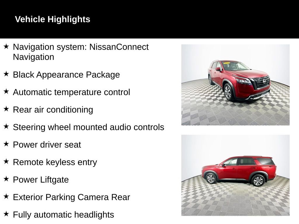 Used 2023 Nissan Pathfinder SL w/ Black Appearance Package AWD/4WD image 2