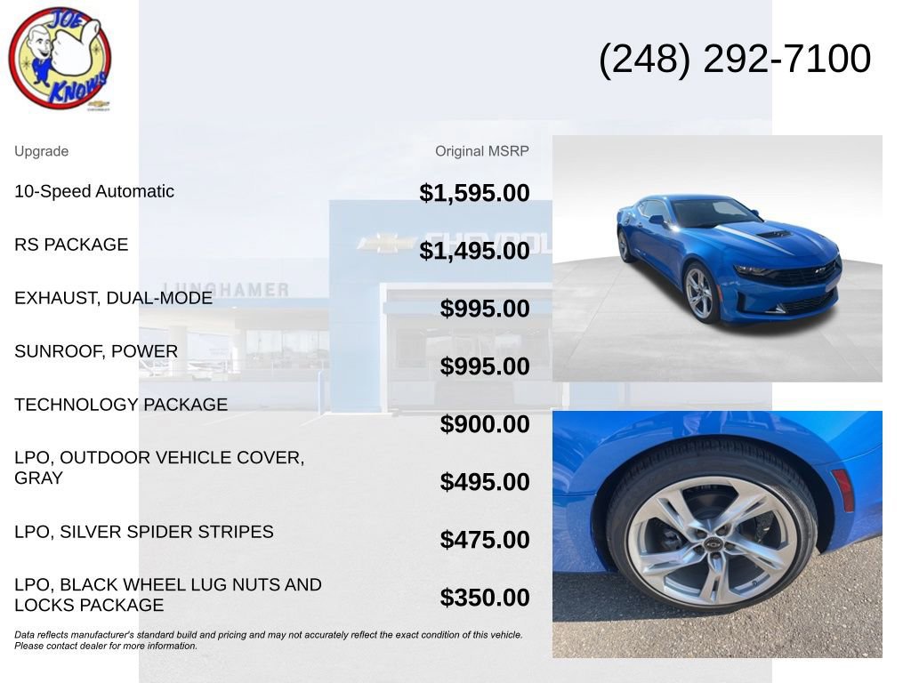 Used 2024 Chevrolet Camaro LT w/ RS Package image 5