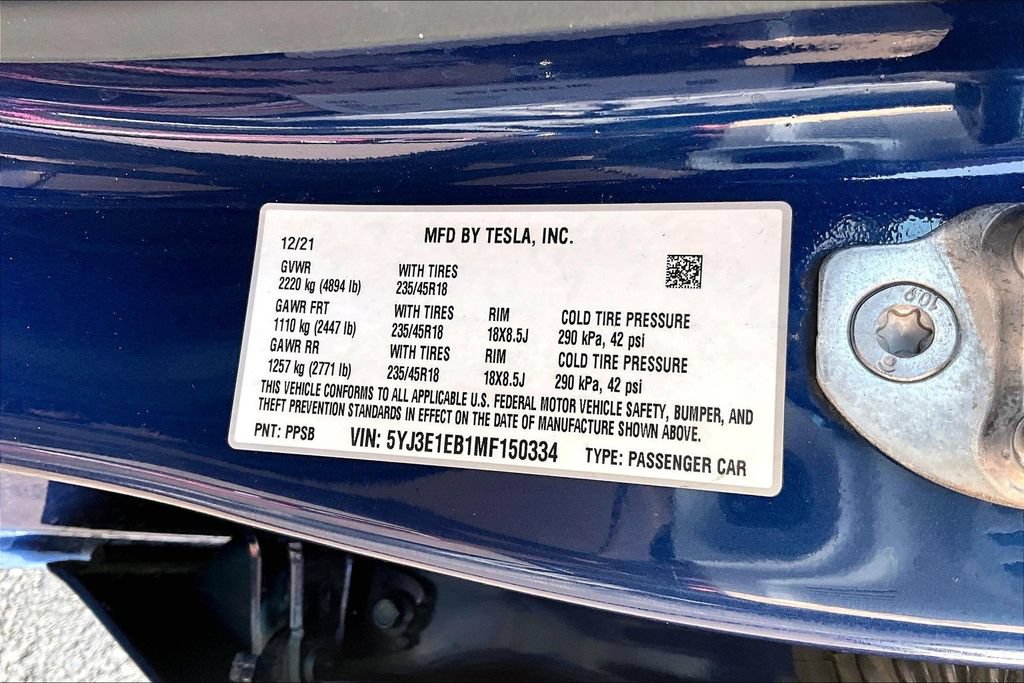 Used 2021 Tesla Model 3 Long Range AWD/4WD image 30