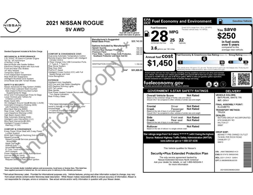 Used 2021 Nissan Rogue SV image 2