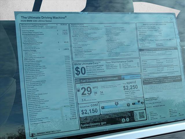 New 2026 BMW 330i xDrive Sedan w/ Premium Package image 18