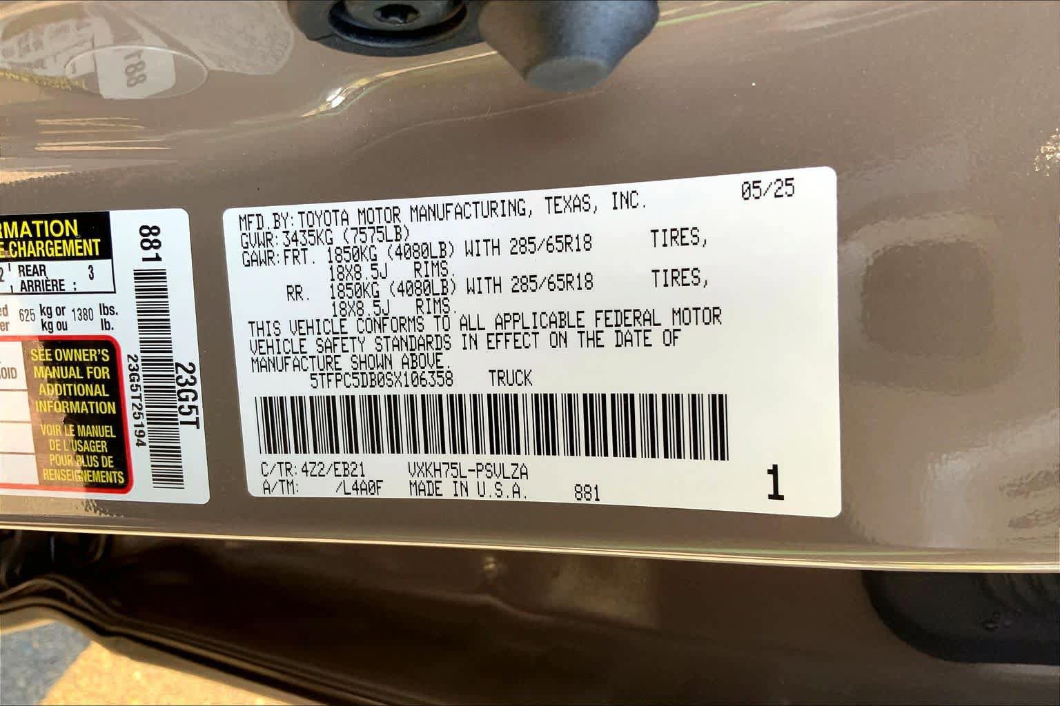 New 2025 Toyota Tundra TRD Pro AWD/4WD image 32