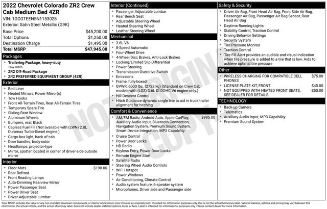 Used 2022 Chevrolet Colorado ZR2 AWD/4WD image 5