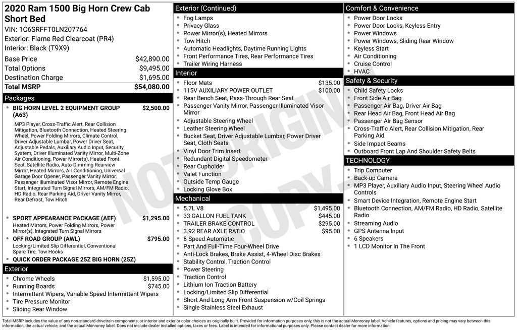 Used 2020 RAM 1500 Big Horn AWD/4WD image 6