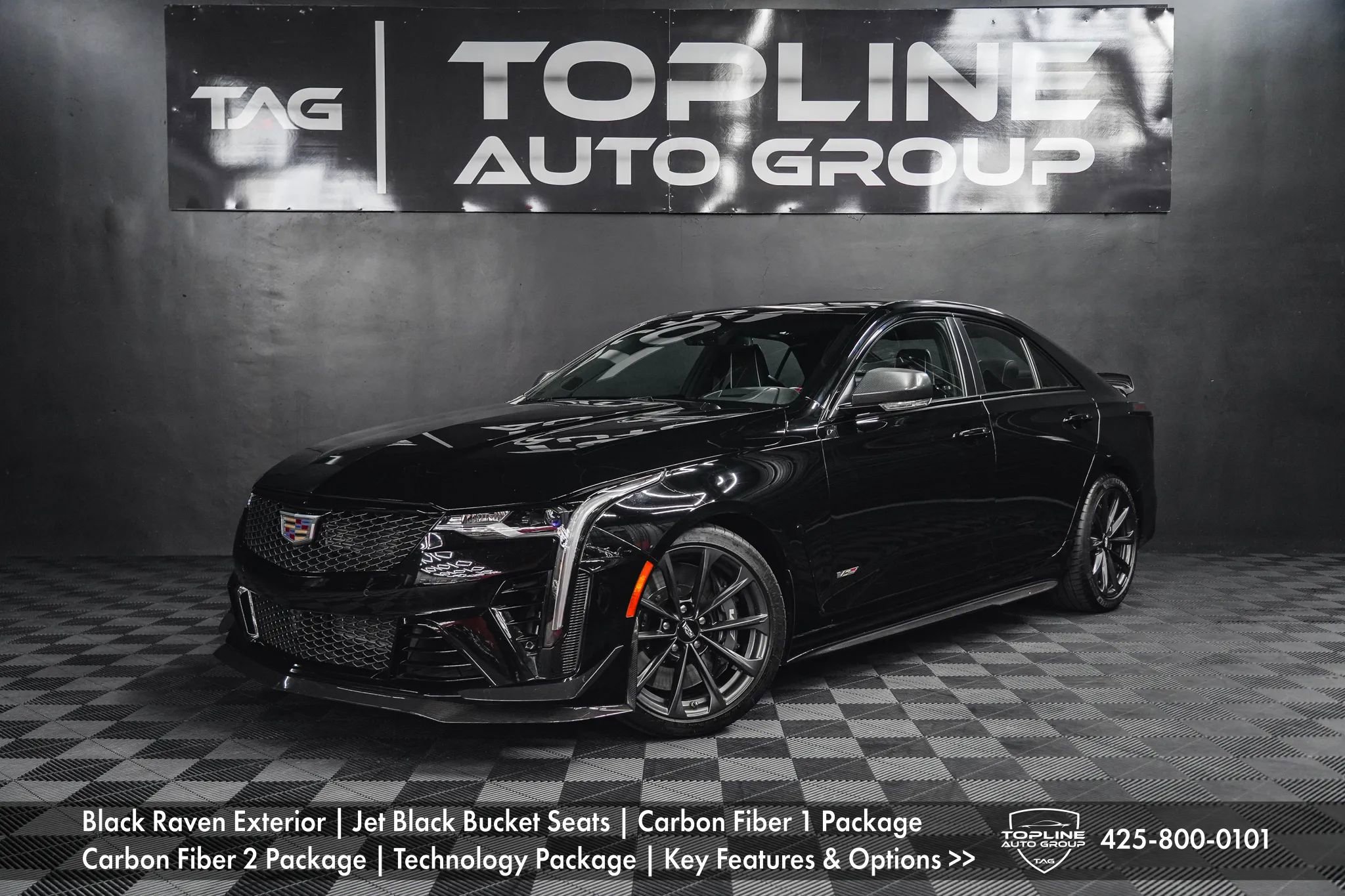 Used 2022 Cadillac CT4 V Blackwing w/ Carbon Fiber 1 Package RWD image 1