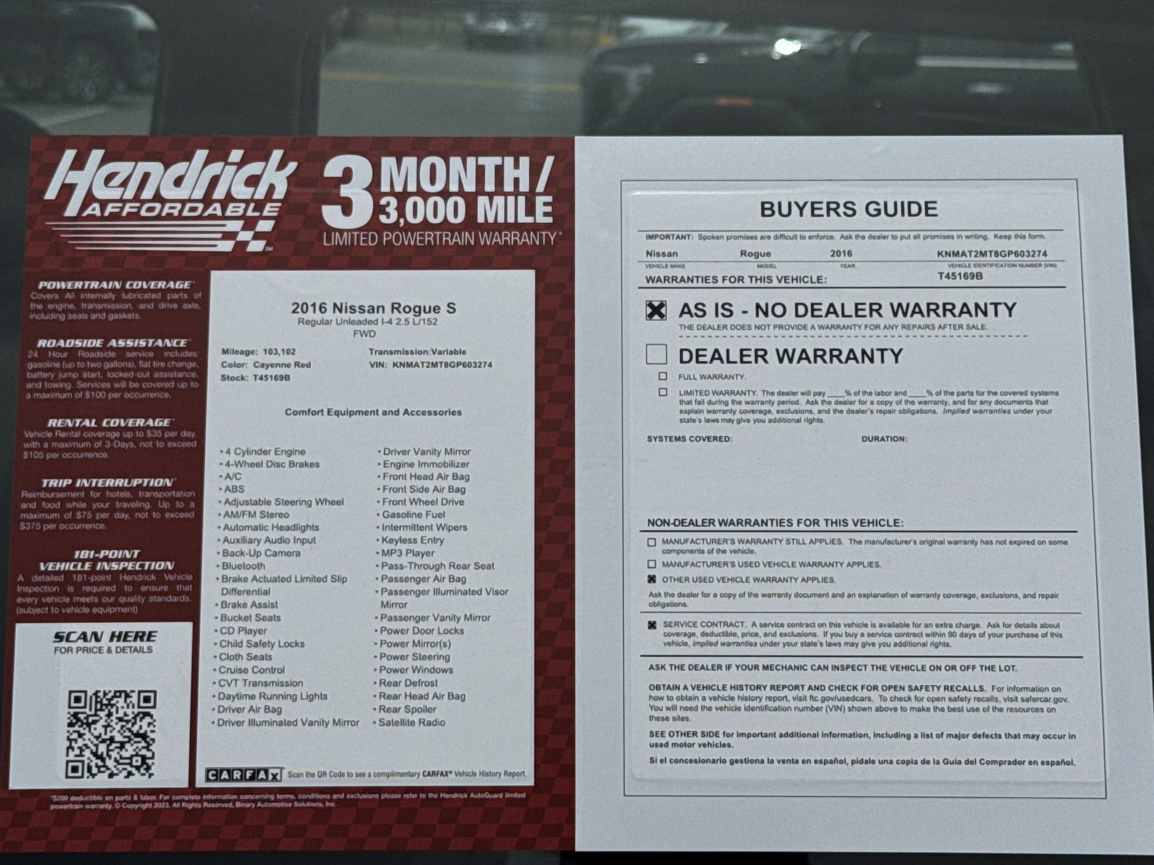 Used 2016 Nissan Rogue S image 33