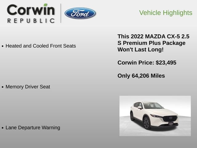 Used 2022 MAZDA CX-5 AWD 2.5 S w/ Premium Plus Pkg image 12