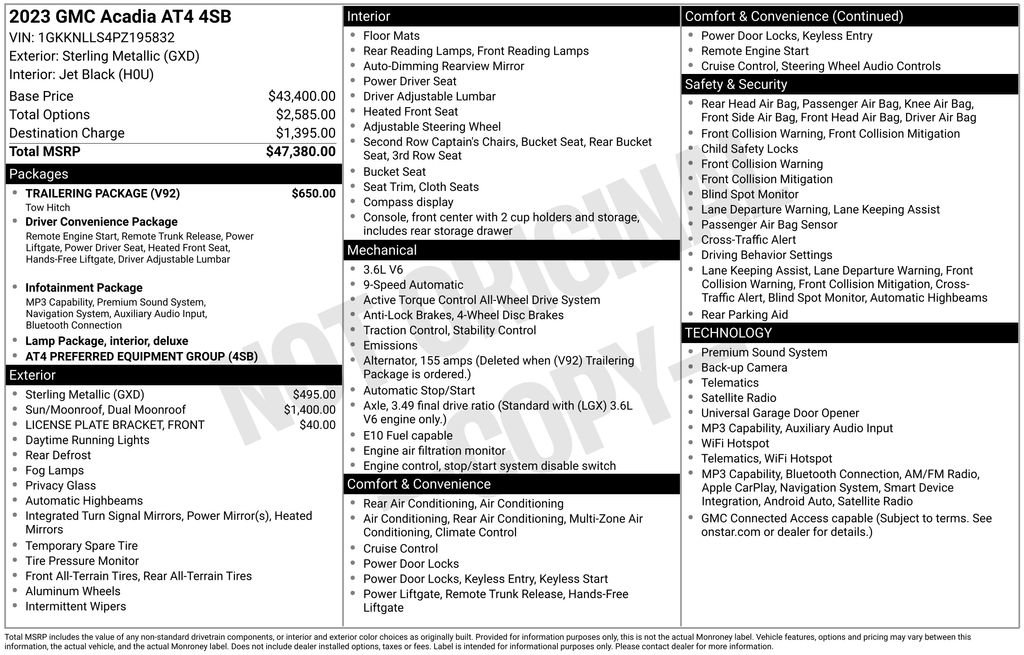 Certified 2023 GMC Acadia AT4 w/ Trailering Package image 2