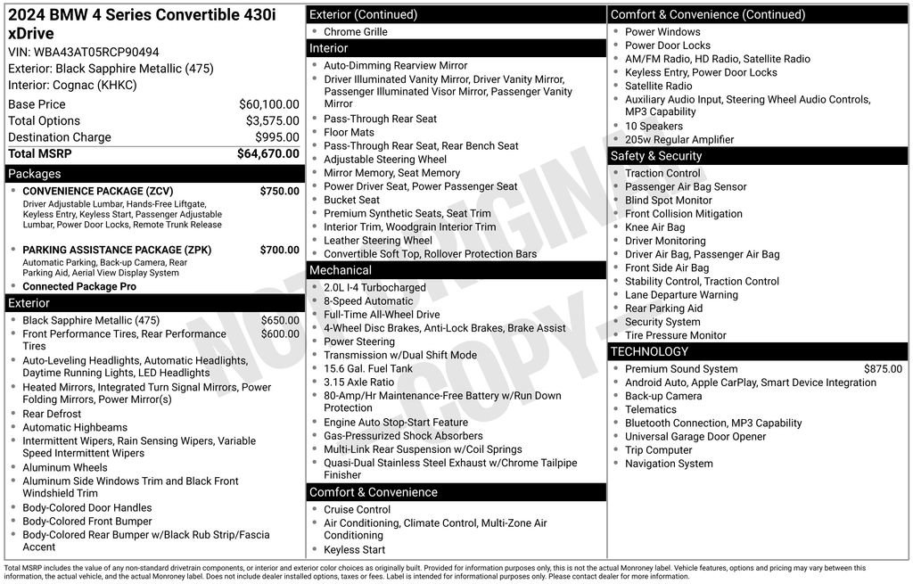 Certified 2024 BMW 430i xDrive Convertible w/ Convenience Package image 22