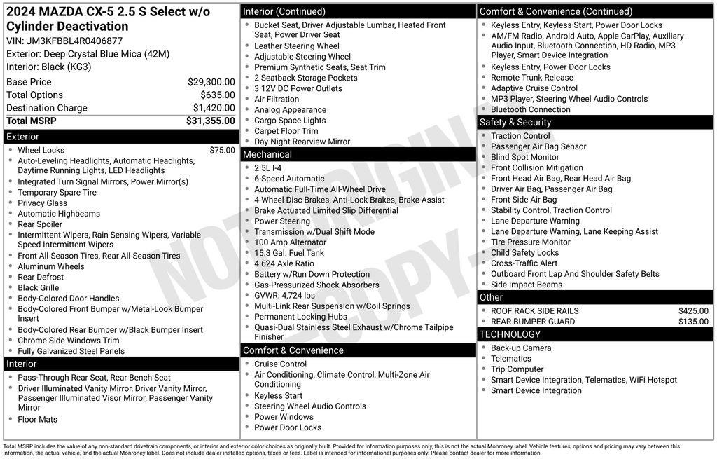 Used 2024 MAZDA CX-5 AWD 2.5 S w/ Select Package image 35