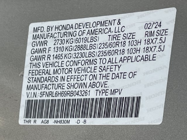 Certified 2024 Honda Odyssey EX-L image 30