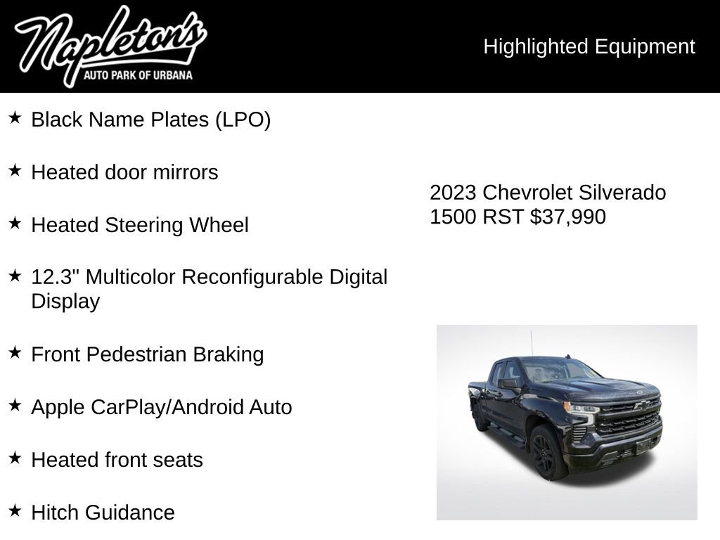Used 2023 Chevrolet Silverado 1500 RST w/ LPO, Dark Essentials Package AWD/4WD image 8