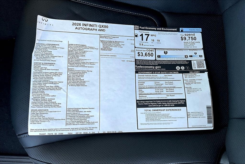 New 2026 INFINITI QX80 Autograph w/ Premium Cargo Package image 28