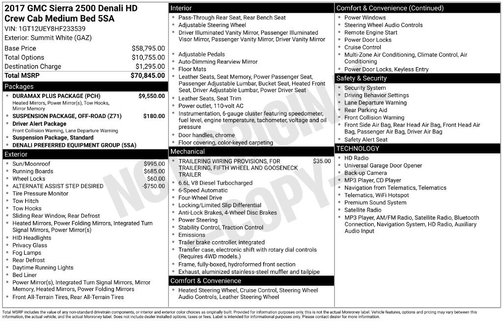 Used 2017 GMC Sierra 2500 Denali w/ Duramax Plus Package AWD/4WD image 20