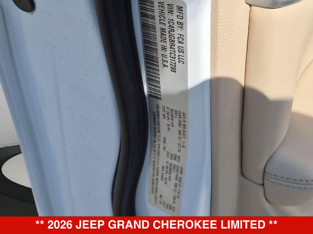New 2026 Jeep Grand Cherokee Limited w/ Limited Altitude Package RWD image 35