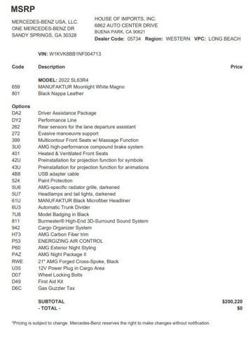 Certified 2022 Mercedes-Benz SL 63 AMG 4MATIC image 4