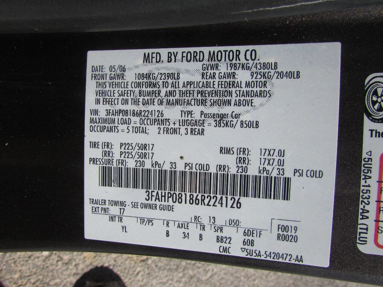 Used 2006 Ford Fusion SEL image 44