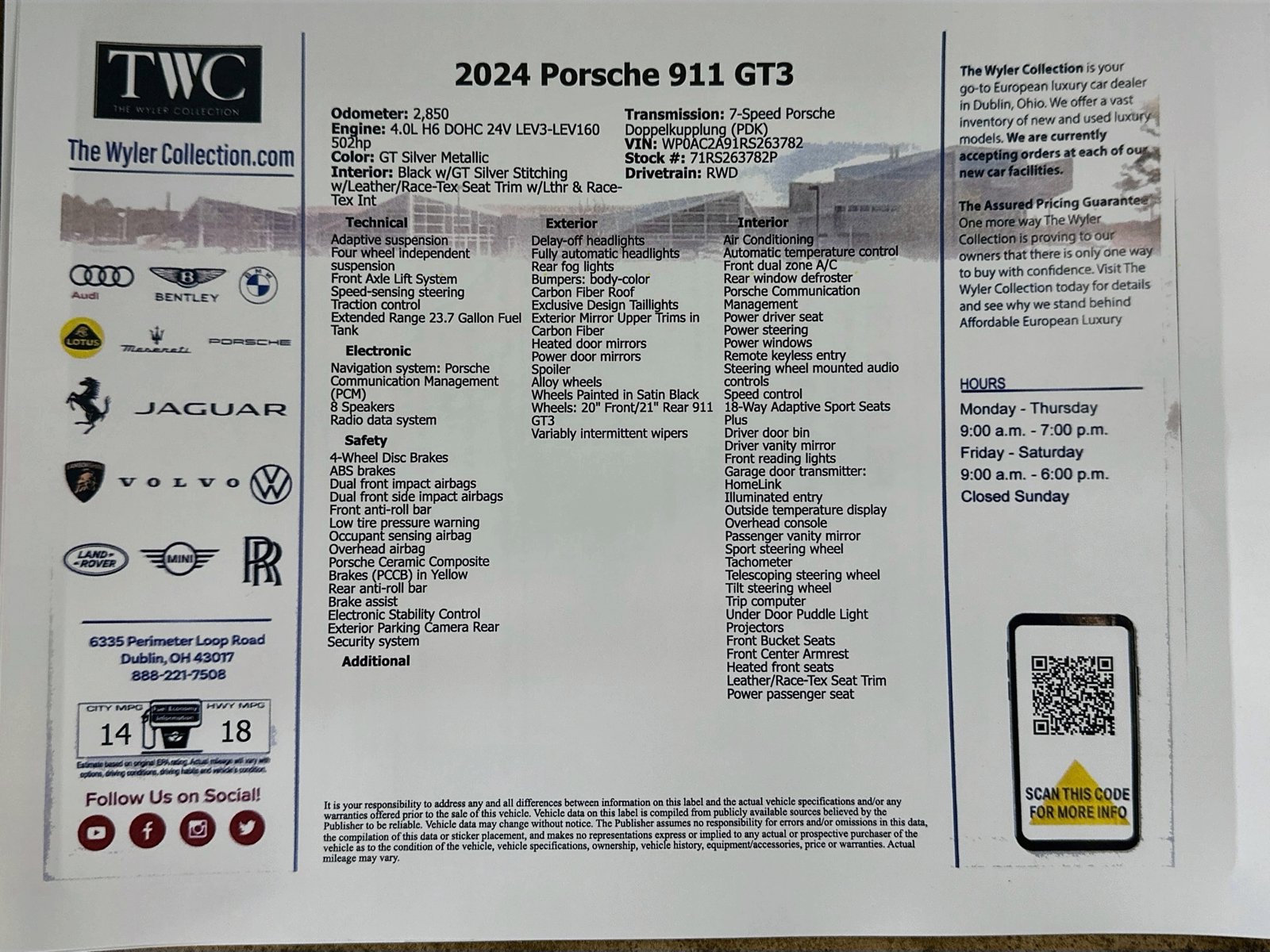 Used 2024 Porsche 911 GT3 RWD image 43