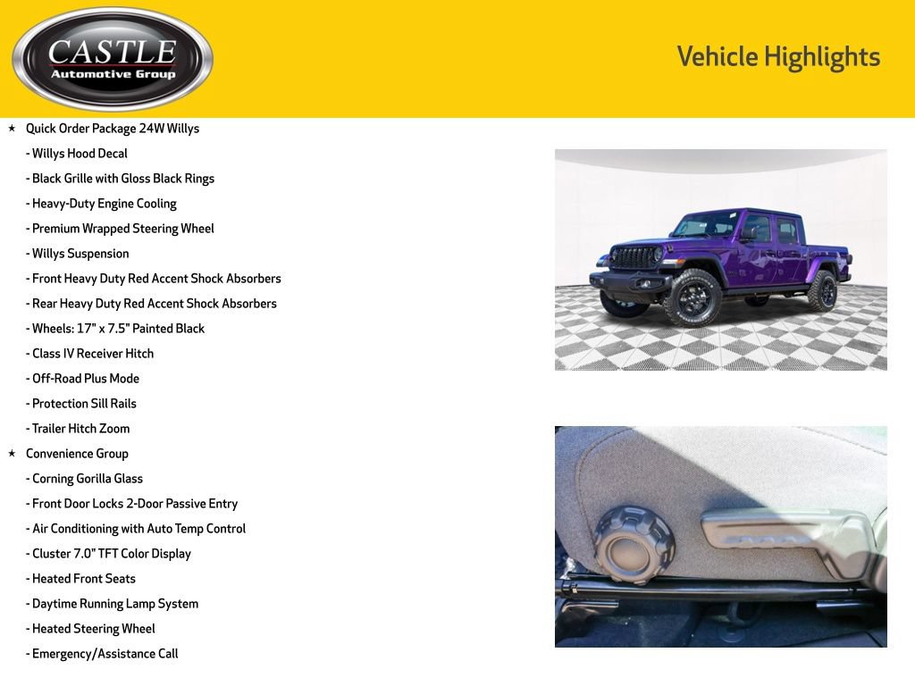 New 2026 Jeep Gladiator Sport AWD/4WD image 6