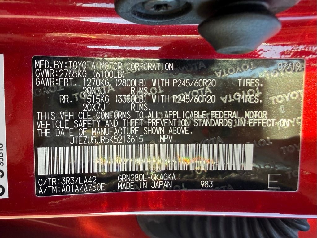 Used 2019 Toyota 4Runner Limited RWD image 30