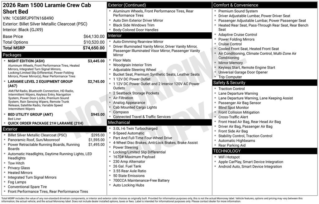 New 2026 RAM 1500 Laramie w/ Night Edition image 5