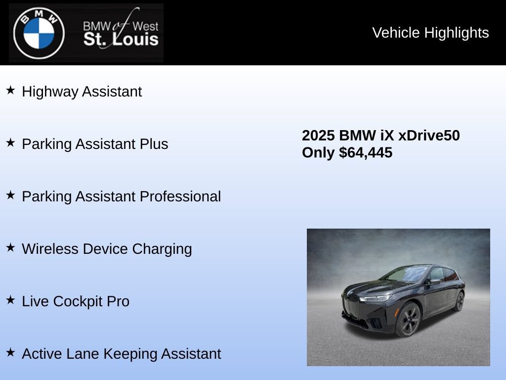 Used 2025 BMW iX xDrive50 AWD/4WD image 24