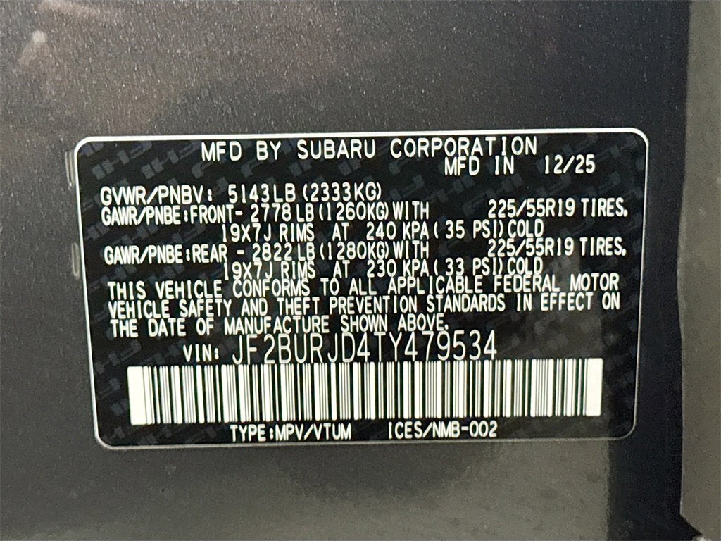 New 2026 Subaru Outback Touring XT image 31