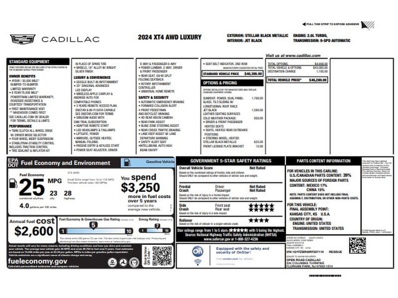 Used 2024 Cadillac XT4 Luxury w/ Cold Weather Package AWD/4WD image 9
